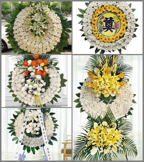 山东青岛平度市李园街道周家庄村花圈速递